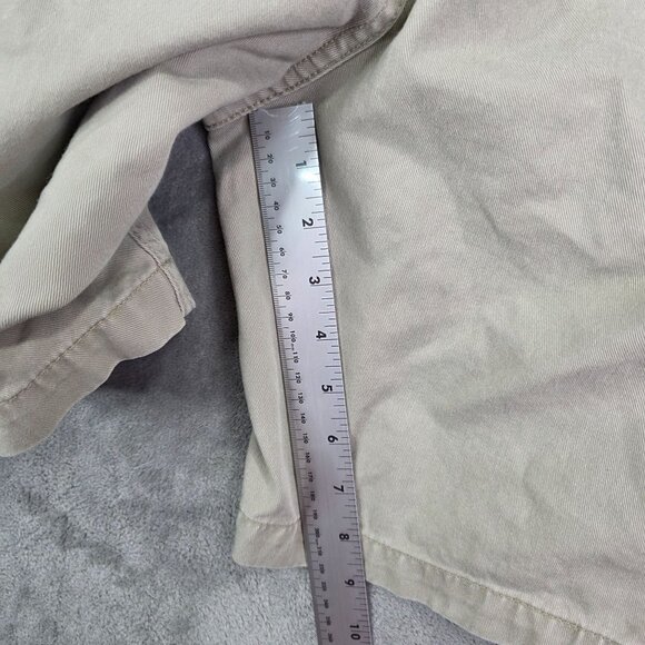Mens Beige Red Head Cargo Shorts 100% Cotton 9" Inseam Size 36 - Picture 8 of 10